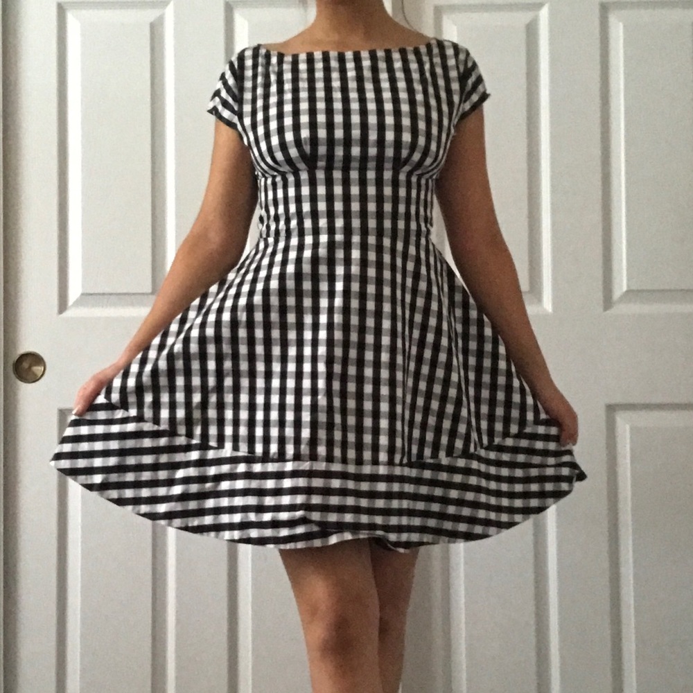 Black and white checkered Kate Spade dress